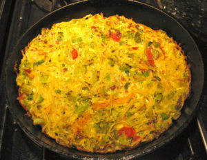 Leftover Vegetable Spaghetti Frittata